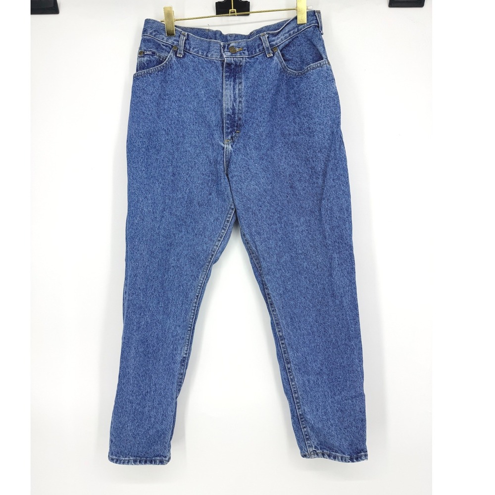 Lee Vintage 90s High Waisted Mom Jeans Medium Wash Made in USA 16W Petite